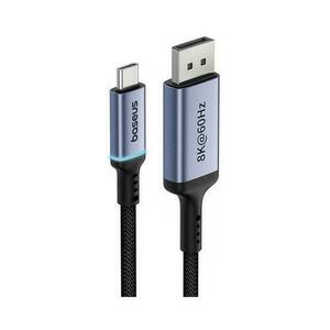 Cablu Baseus High Definition Series USB-C la DisplayPort, rezolutie maxima 8K UHD la 60 Hz, 2m, Negru imagine