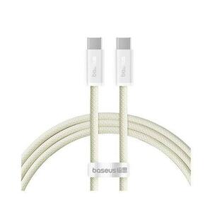 Cablu de date Baseus Dynamic 3 Series, USB-C la USB-C, 100W, Fast Charging, 1m, Galben imagine
