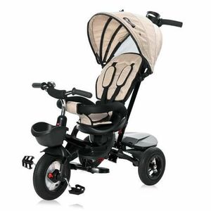 Tricicleta pentru copii Lorelli Zippy Air, control parental, 12-36 luni, Crem imagine