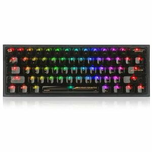 Tastatura Gaming Mecanica Redragon Fizz, iluminare RGB, Cu fir, Switch-uri transparente, Layout US (Negru) imagine