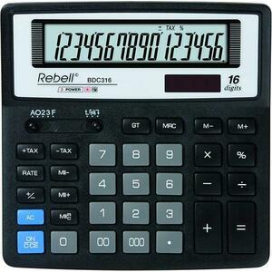 Calculator de birou Rebell RE-BDC316BX, 16 Cifre (Negru) imagine
