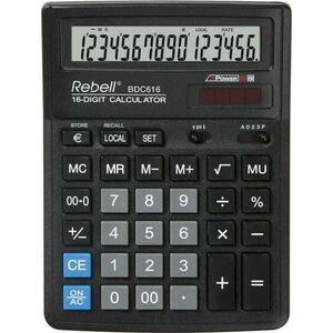 Calculator de birou REbell RE-BDC616, 16 Cirfre, Conversie valuta (Negru) imagine
