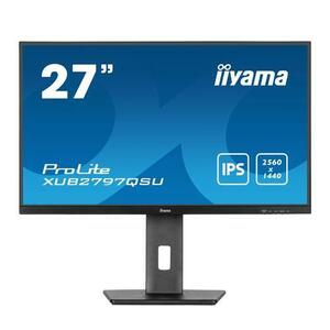 Monitor IPS LED Iiyama 27inch XUB2797QSU-B1, QHD (2560 x 1440), HDMI, DisplayPort, Boxe, Pivot, 100 Hz, 1 ms (Negru) imagine