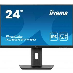 Monitor IPS LED Iiyama 23.8inch XUB2497HSU-B1, Full HD (1920 x 1080), HDMI, DisplayPort, Boxe, Pivot, 100 Hz, 1 ms (Negru) imagine