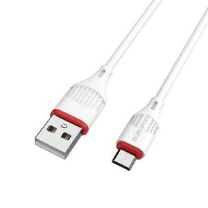 Cablu de date si incarcare Borofone Enjoy BX17, USB-A - microUSB, 18W, 1m (Alb) imagine