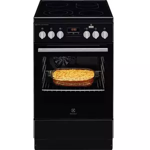 Aragaz Electrolux Steambake LKR564200K, 4 arzatoare, Electric, Latime 50 cm, Grill, negru imagine