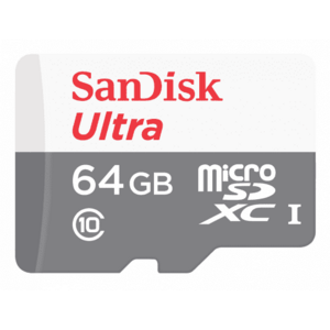 Card de memorie SanDisk Ultra MicroSDXC, 64GB, UHS-I, Class 10, 80MB/s + Adaptor imagine