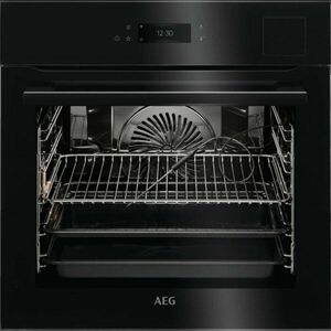 Cuptor incorporabil multifunctional AEG SteamPro BSE798380B, Functii de abur, 70 L, 25 functii, Display, Wi-Fi, Senzor gatire, Negru imagine