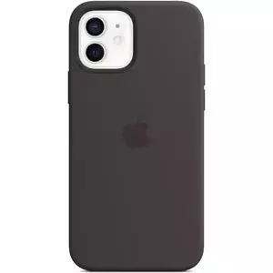 Husa de protectie Apple Silicone Case MagSafe pentru iPhone 12/12 Pro, Black imagine