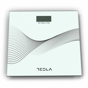 Cantar corporal Tesla BS103W, 180kg, baterii 2xAAA 30x30cm, Alb imagine