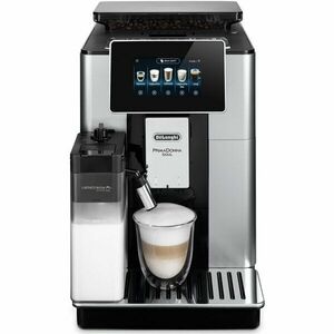 Espressor automat De’Longhi PrimaDonna SOUL ECAM 610.55.SB, Carafa pentru lapte, Sistem LatteCrema, Rasnita cu tehnologie Bean Adapt, Coffee Link App, 1450W, 19 bar, 2.2 l, Negru - Argintiu imagine