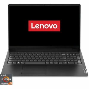 Laptop Lenovo 15.6'' V15 G4 AMN, FHD, Procesor AMD Ryzen™ 3 7320U (4M Cache, up to 4.1 GHz), 8GB DDR5, 256GB SSD, Radeon 610M, No OS, Business Black imagine