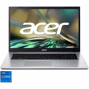 Laptop Acer Aspire 3 A317-54-78BK cu procesor Intel® Core™ i7-1255U pana la 4.7GHz, 16GB DDR4, 1TB SSD, Intel® Iris® Xe Graphics, No OS, Pure Silver imagine