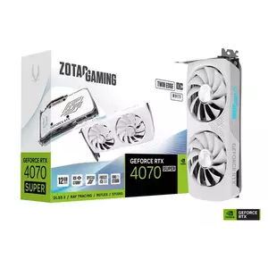 Placa Video Zotac GAMING GeForce RTX 4070 SUPER Twin Edge OC White Edition 12GB GDDR6X 192 biti imagine