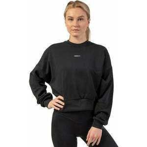 Nebbia Loose Fit Sweatshirt "Feeling Good" Black XS-S Hanorac pentru fitness imagine