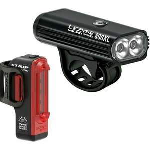 Lezyne Micro Pro 800XL/Strip Pair Black Front 800 lm / Rear 150 lm Lumini bicicletă imagine