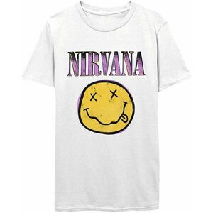 Nirvana Tricou Xerox Smiley Pink White L imagine