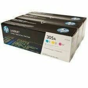 Toner 305A TRI-PACK CMY HP CF370AM imagine