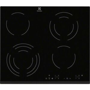 Plita incorporabila vitroceramica Electrolux EHF6343FOK, 4 zone de gatit, touch control, sticla neagra imagine