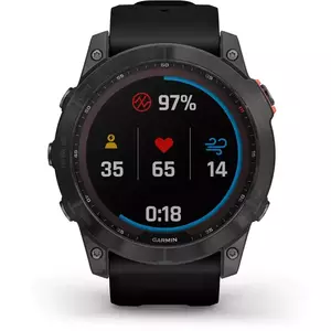 Ceas Smartwatch Garmin Fenix 7X Solar, 51 mm, Slate Gray/Black imagine