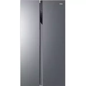 Frigider Side by Side HAIER HSR3918ENPG, compresor inverter, clasa E, Total No Frost (multi air flow), 528 L, H 177 cm, display LED extern, Super Cooling/Super Freezing/Holiday, culoare silver imagine