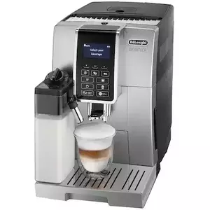 Espressor automat De’Longhi Dinamica ECAM 350.55.SB, 1450W, 15 bar, sistem LatteCrema, carafa lapte, Negru/Argintiu imagine
