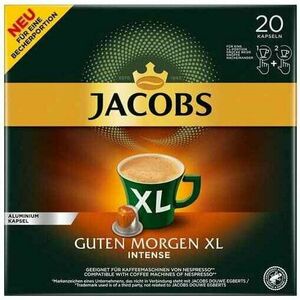 Capsule cafea Jacobs Guten Morgen XL compatibile Nesspresso, 20 capsule, 104 g imagine