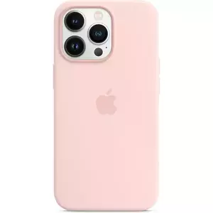 Husa de protectie Apple Silicone Case with MagSafe pentru iPhone 13 Pro, Chalk Pink imagine