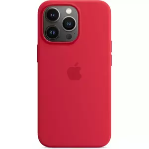 Husa de protectie Apple Silicone Case with MagSafe pentru iPhone 13 Pro, (PRODUCT)RED imagine