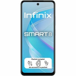 Telefon Mobil Infinix Smart 8 Dual Sim 3GB 64GB 4G Galaxy White imagine