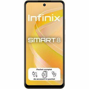 Telefon Mobil Infinix Smart 8 Dual Sim 3GB 64GB 4G Shiny Gold imagine