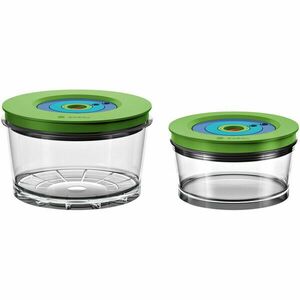 Set de 2 caserole vacuum rotunde Keep Fresh MMZV0SB2, Din Tritan fara BPA, Pentru blenderele VitaMax imagine