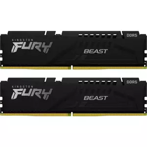 Memorie Desktop Kingston Fury Beast 64GB(2 x 32GB) DDR5 5200Mhz imagine