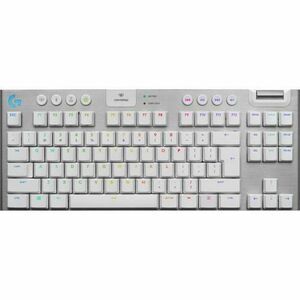 Tastatura Gaming Mecanica Logitech G915 TKL LIGHTSPEED Wireless GL Tactile, USB/Bluetooth, iluminare RGB (Alb) imagine