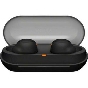 Casti Stereo Sony WFC500B, True Wireless, Microfon, Bluetooth, IPX4, Autonomie 10 ore (Negru) imagine