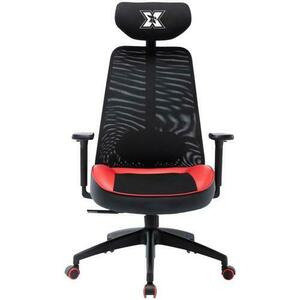 Scaun gaming Serioux Kyrian, Textil, Rosu/Negru imagine