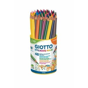 Creioane colorate GIOTTO Stilnovo Maxi, 48 culori/tub imagine