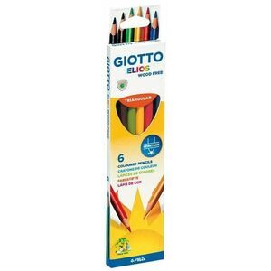 Creioane colorate GIOTTO Elios, cutie carton, 6 culori/set imagine