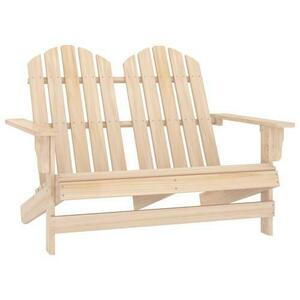 Scaun de gradina vidaXL 315902 Adirondack, 2 locuri, Lemn masiv de brad, Maro deschis imagine