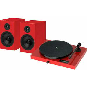 Pro-Ject Juke Box E1 + Speaker Box 5 OM5e Roșu Lucios Kit Turntable imagine