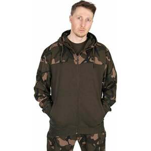 Fox Fishing Hanorac LW Khaki/Camo Split Zip Hoody - 3XL imagine