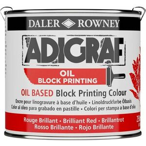 Daler Rowney Adigraf Block Printing Oil Culoare pentru linogravură Brilliant Red 250 ml imagine