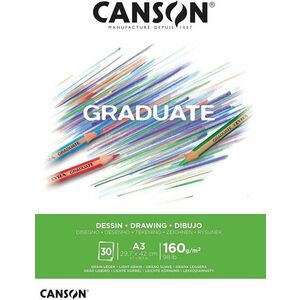 Canson Pad Graduate Drawing White Paper A3 160 g White Carnete de Schițe imagine