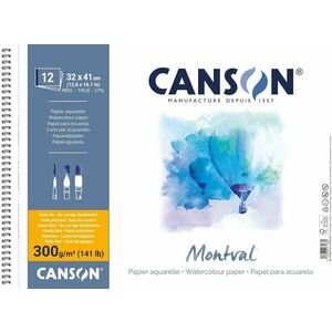 Canson Sp Montval Cold Pressed 41 x 32 cm 300 g Natural White Carnete de Schițe imagine