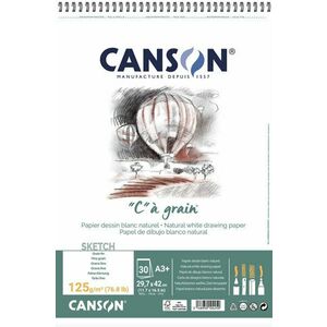 Canson Sp Càgrain A3 125 g White Carnete de Schițe imagine