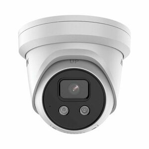 Camera supraveghere IP Dome Acusense Hikvision DS-2CD2386G2ISUSL4IP, 8 MP, 4 mm, IR 30 m, stroboscop, alarma, slot card, PoE imagine