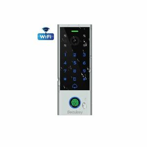 Videointerfon de exterior WiFi Secukey VCONTROL 3-F, 2 MP, EM/Mifare 125/13.56 MHz, PIN, slot card, amprenta, Tuya imagine