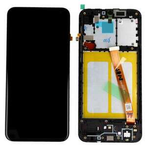 Display Samsung Galaxy A20E A202 Display Cu Rama Black Negru imagine