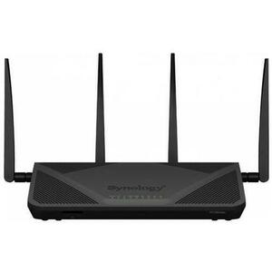 Router Wireless Synology RT2600ac, Gigabit, Dual Band, 2600 Mbps, 4 Antene Externe (Negru) imagine