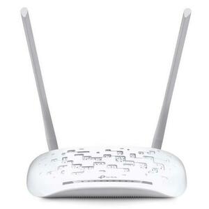 Router Wireless TP-LINK TD-W8961N, 300 Mbps, 2 Antene externe (Alb) imagine